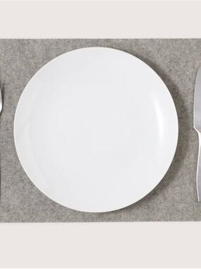 Graf Lantz Merino Wool Rectangle Placemat in Granite, Set of 8